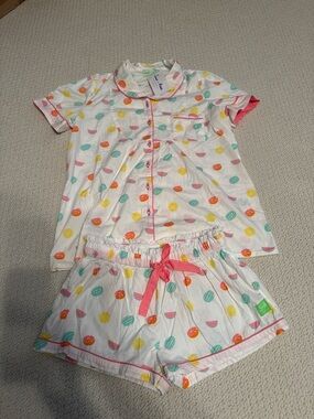 NWT Sant and Abel Women’s size small Fruit-Print Short Pajama Set